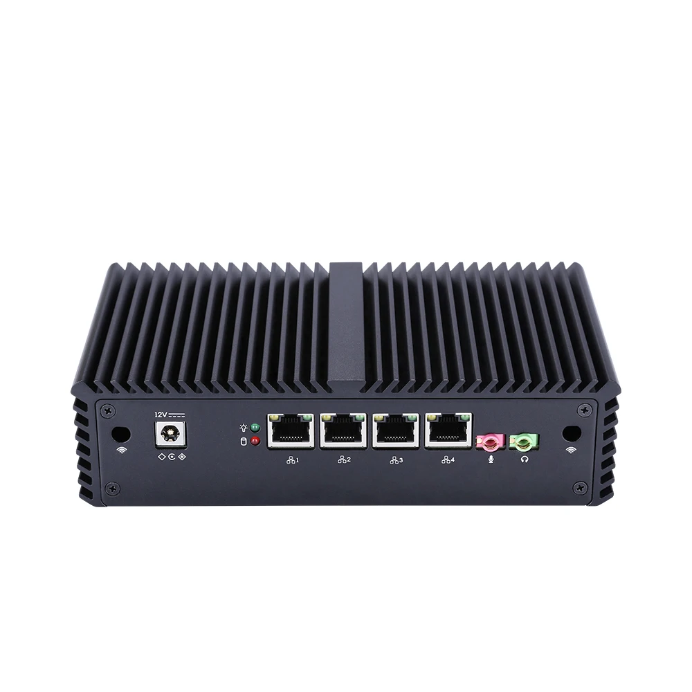  Free Shipping Fanless Mini PC Celeron 3205U/Core i3/Core i5 4 Intel LanUsed As A Router/ Firewall/ 