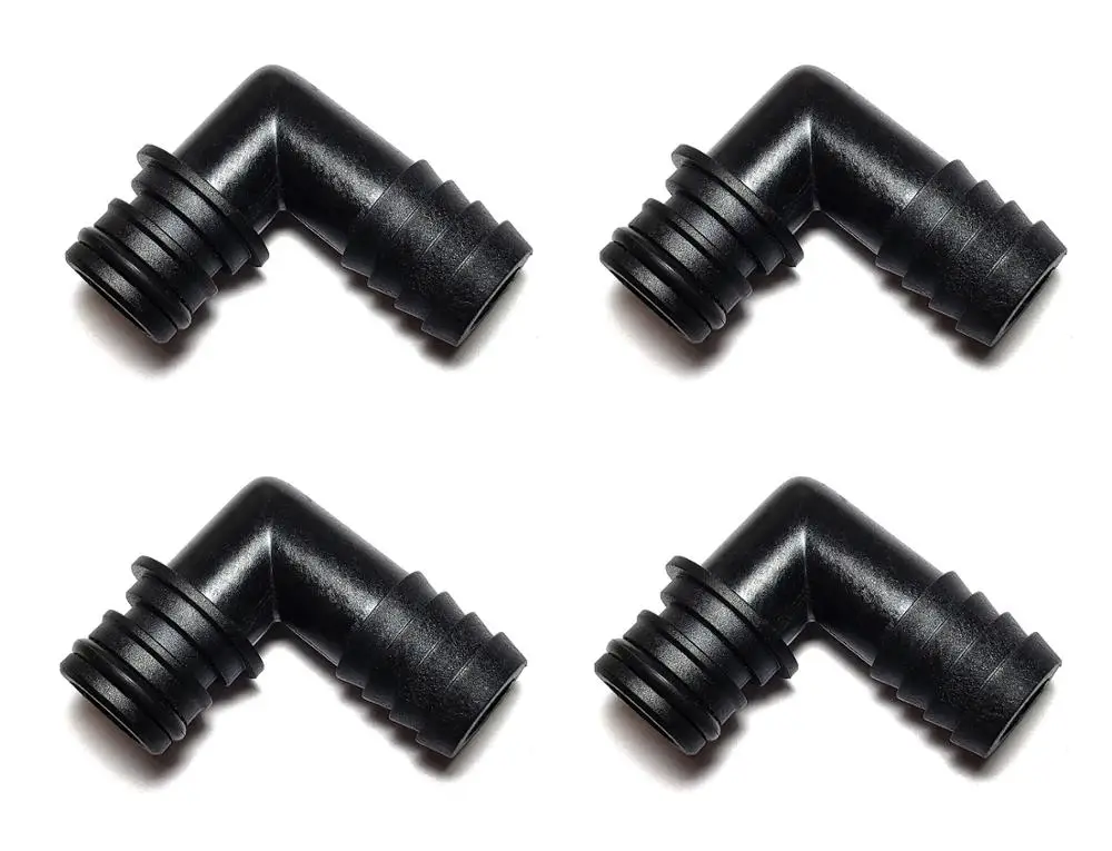 

SURGEFLO / FLOJET 20381-010 Quad Port Fittings - 3/4" Hose Barb - 90° Elbow