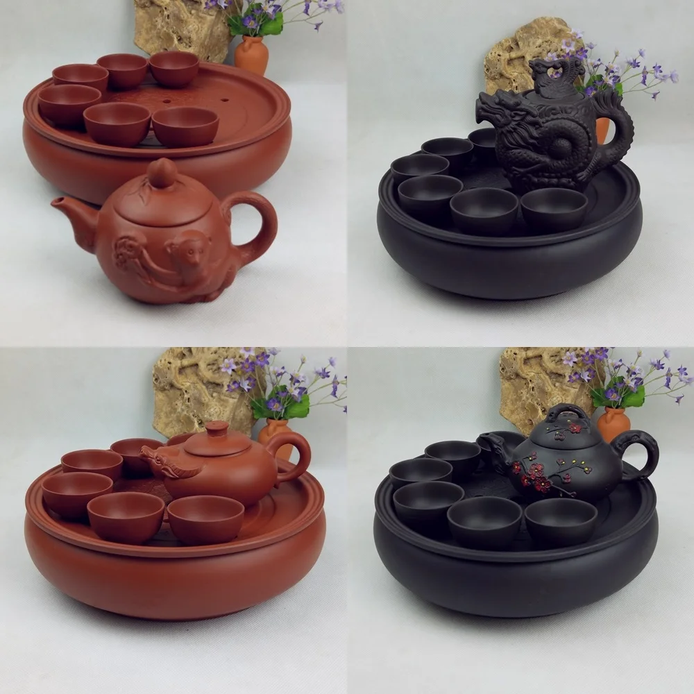 Yixing tea tray a pot six cups tea set teapot teacup saucer set china
