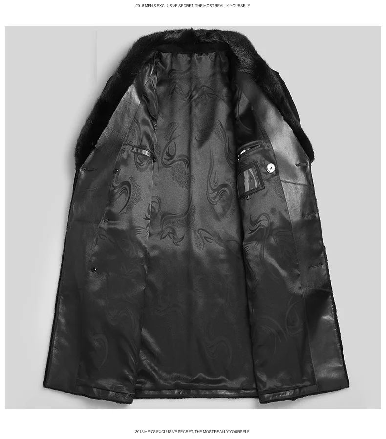Batmo, Новое поступление, зимняя высококачественная Мужская куртка с воротником из меха енота, длинный Мужской плащ, размер M-4XL 7217