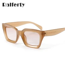Ralferty, ретро Квадратные Солнцезащитные очки для женщин и мужчин, цветные пластиковые солнцезащитные очки, Женские винтажные солнцезащитные очки, UV400, солнцезащитные очки, X1758
