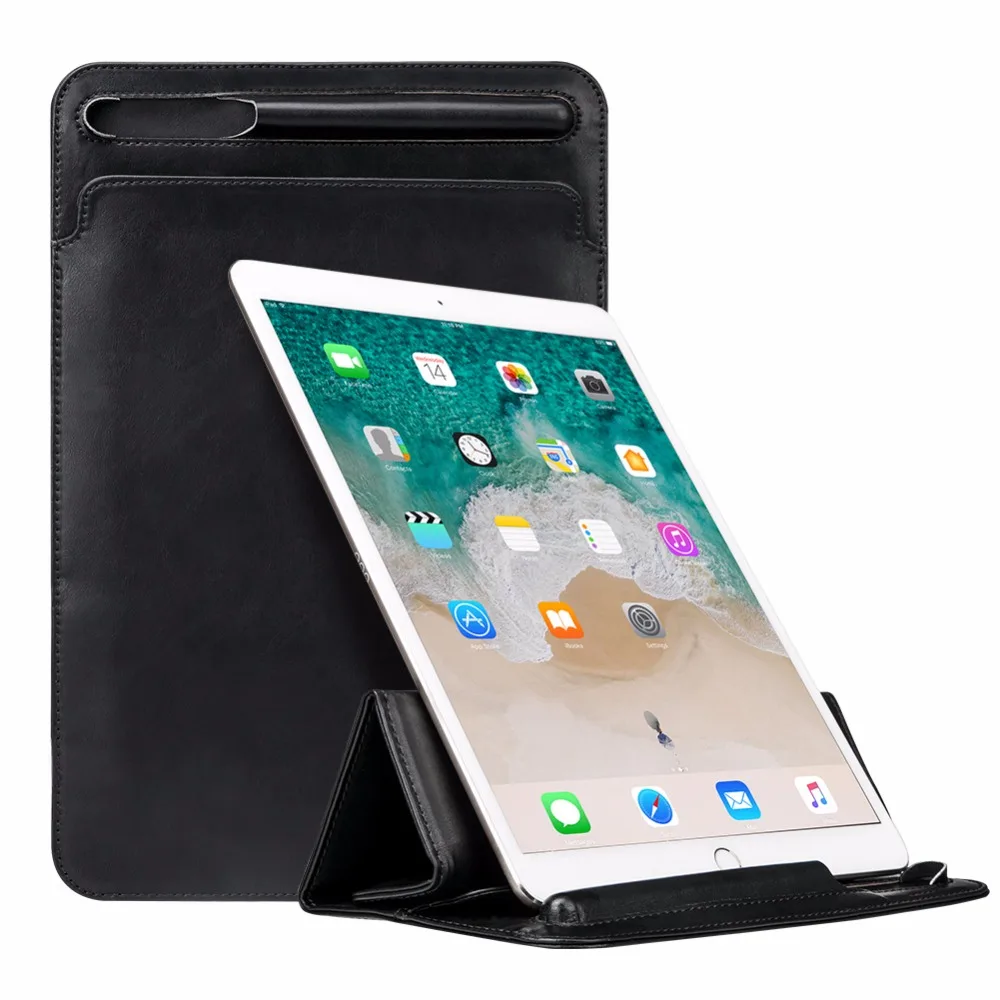 Luxury Leather Sleeve Bag for iPad Pro 12 9 2017 Case Improved Bag Folding Pouch Cover