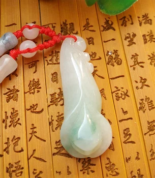 

Authentic natural JADES myanmar double lubricious orchid hang pendant necklace Men's and women's gem JADES jewelry beads