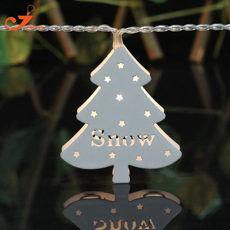 metal tree light winten string lights santa fairy holiday led light Merry Christmas light ...