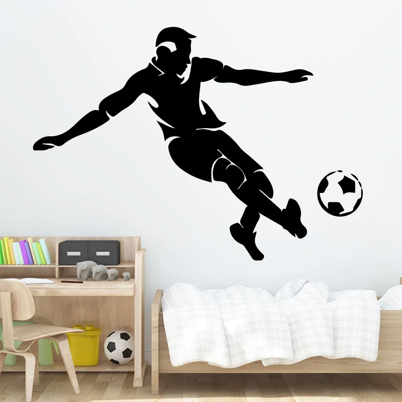 

Soccer Player Wall Stickers Modern Fashion Wall Sticker Home Decoration Accessories for Living Room Background Wall Art Decal