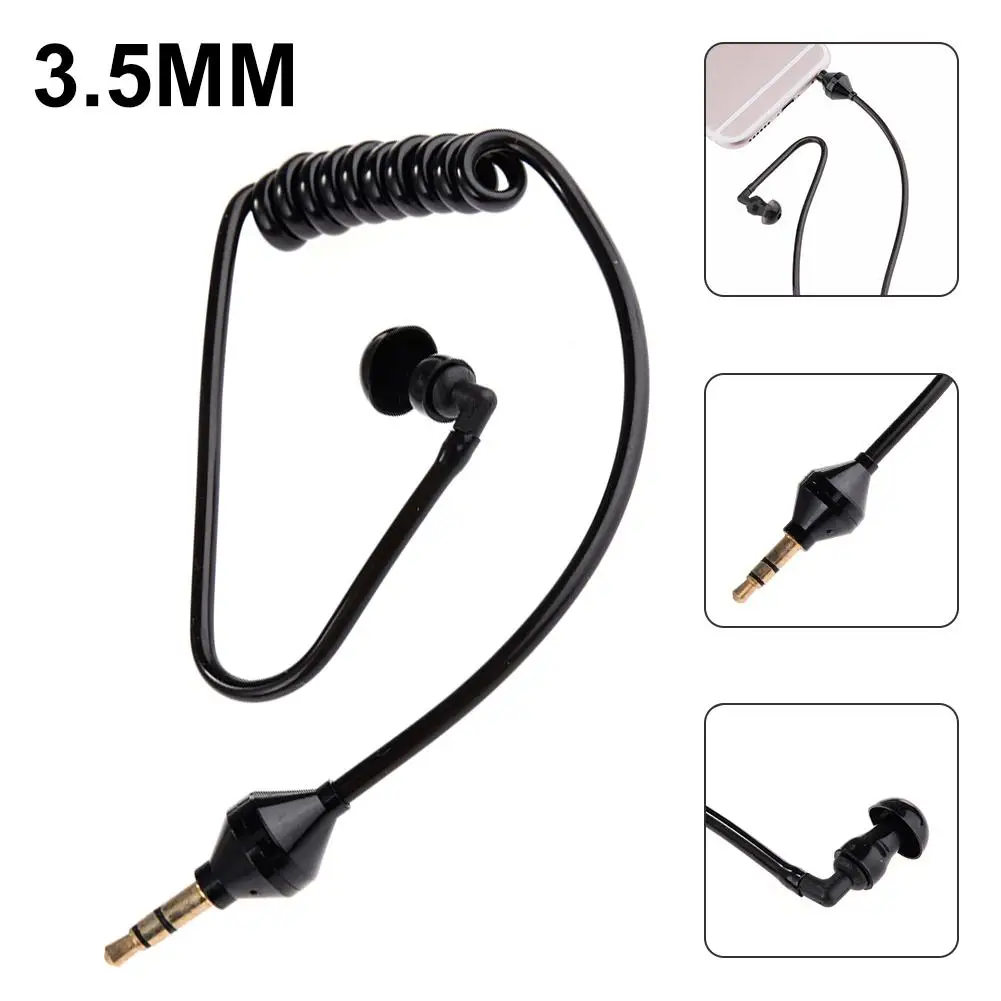 

Security Earpiece 3.5mm Earphone Coil Earpiece Single Listening Earphone Coiled Cables In Ear Stereo Headset
