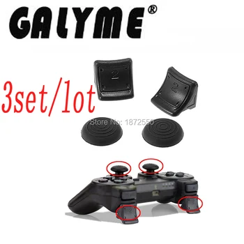 

3sets/lot Silicone Protective Cap Cover Dual Triggers Enhancements Extral High buttons for PS3 Playstation 3 Dualshock 3 Game