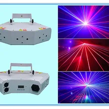 Новое поступление Moonflower 6 отверстий 300 МВт RGB Полноцветный лазерный светильник для диджея, вечерние светильник, эффекты лазерного луча