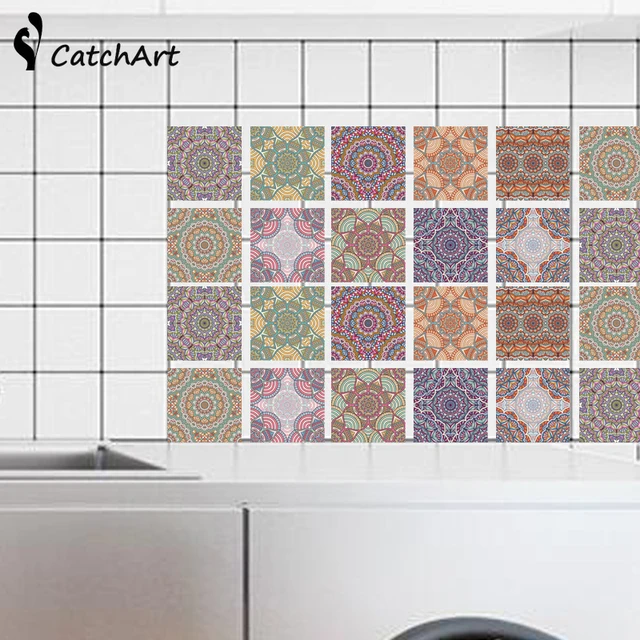 Bathroom Tiles Stickers aliexpress : buy retro mandala style tiles stickers waist line Bathroom Tiles Stickers aliexpress : buy retro mandala style tiles stickers waist line