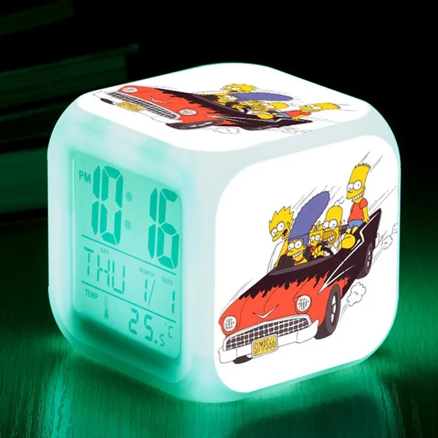 The Simpsons LED Alarm Clock Watch Homer Jay Simpson reloj despertador