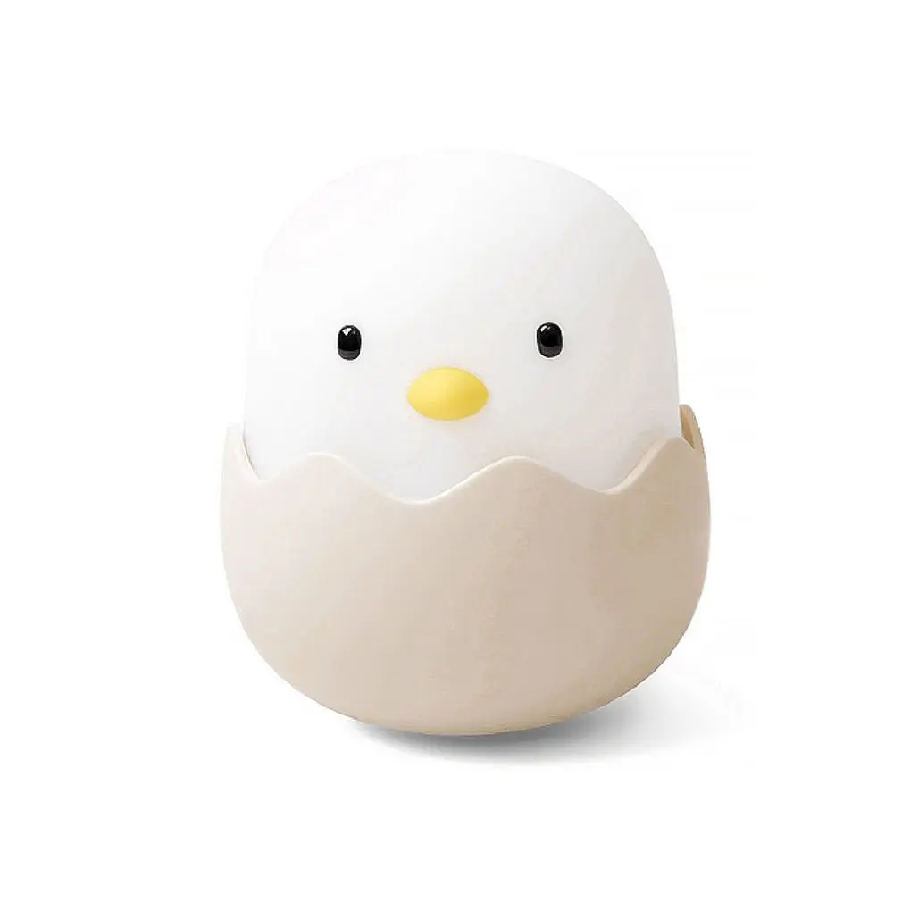 

Cute chicks sleeping lights cartoon silicone USB charging eggshell chicken lights tumbler bedside night light