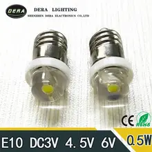 Factory price E10 0.5W 6V 4.5V 3V LED For Focus Flashlight Replacement Bulb Torches Emergency Work Light Pure White