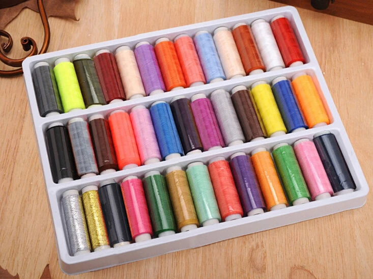 

39 pcs 40s/2 Colorful Polyester Sewing Thread Kit Small Spool for Handmade Craft Diy Patchwork Quilting