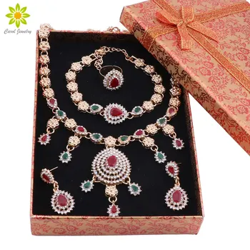 

Dubai Africa Fashion Classic Style Gold Color Jewelry Sets Women Dance Party Costume jewelry Vintage Jewelry with Gift Boxes