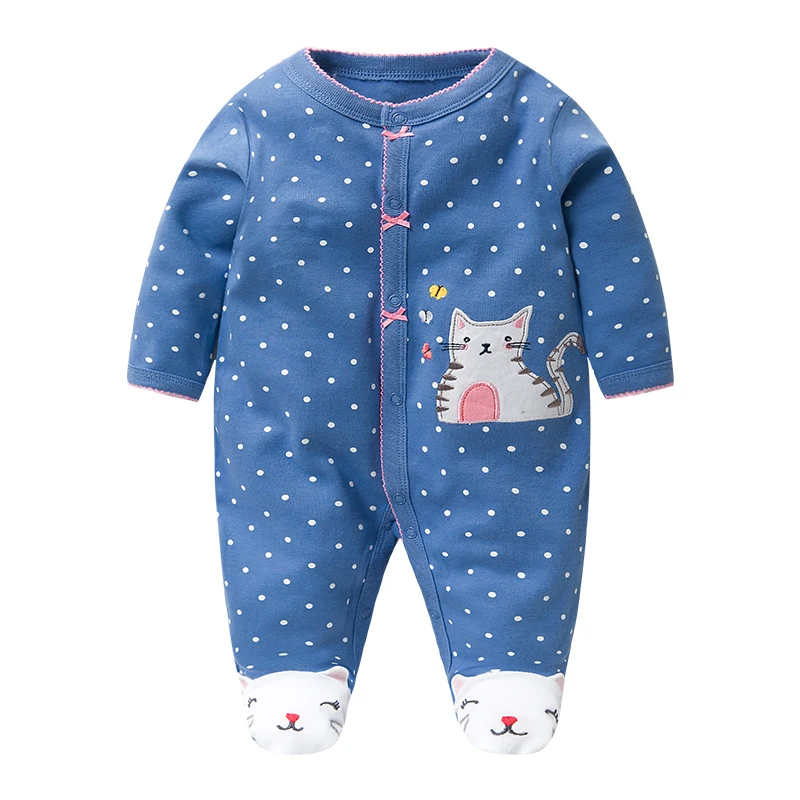 

Newborn baby jumpsuit, baby boy and baby cotton covered foot jumpsuit.