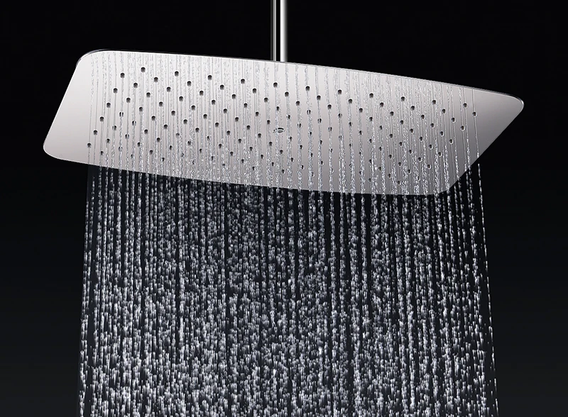 Bathroom Faucets 3555cm Air Pressured Water Saving Shower head Set Brass Chrome Wall Mounted Mixer Controller Shower System (11)