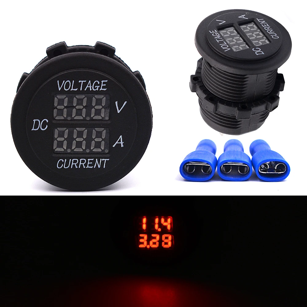 Digital Waterproof Marine Boat Motorbike Motorcycle Car Voltmeter