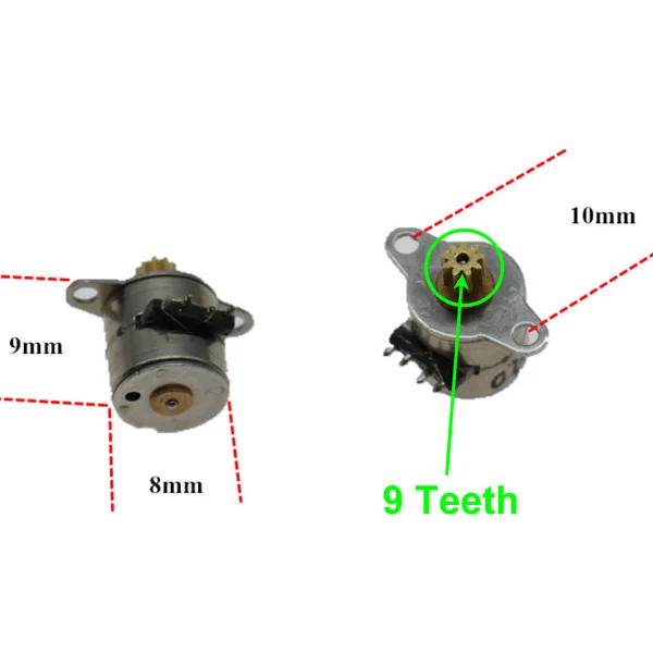 20 шт х мини-12 мм* 8 мм 2-фазный шаговый двигатель 4-проводной шаговый двигатель 9 T Медь Шестерни HQ Высота = 12 мм(диаметр), 8 мм, 20 шт./лот* FD035X20