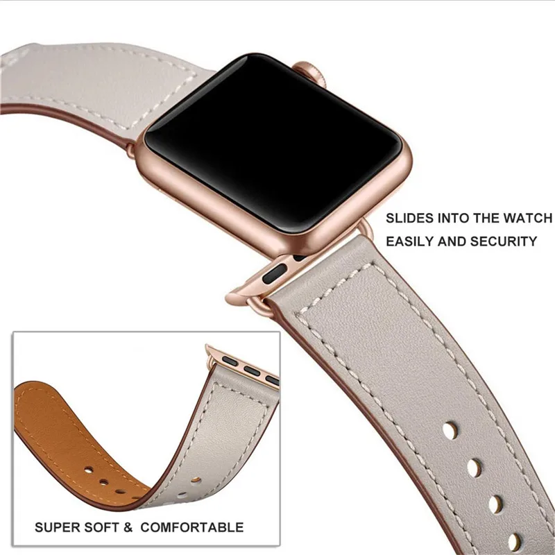 38 мм 40 ремешок из натуральной кожи для Apple Watch Series 5 4 3 2 1 VIOTOO высококачественный