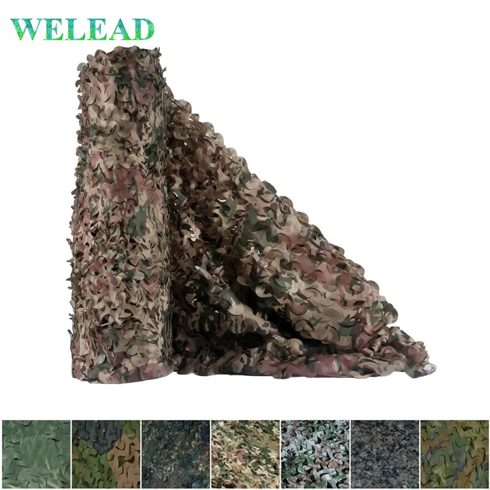 

WELEAD 18 Colors Reinforced Camouflage Net 3x5 Mesh Hunting Party Pergola Hide Garden Concealment Shade Shelter Carport Voile