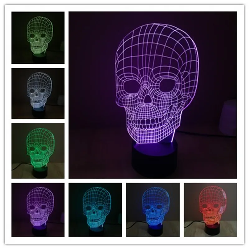  Shark Led Table Lamp 3d Touch Control Night 7 Colors Change Usb Led Desk Table Light Lamp Power Ban