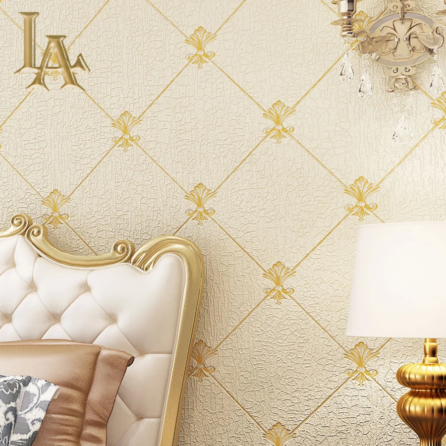 High Quality Thick Flocked European Style 3D Wallpaper For Walls Bedroom Living room TV Background Decor Home Wall paper Rolls