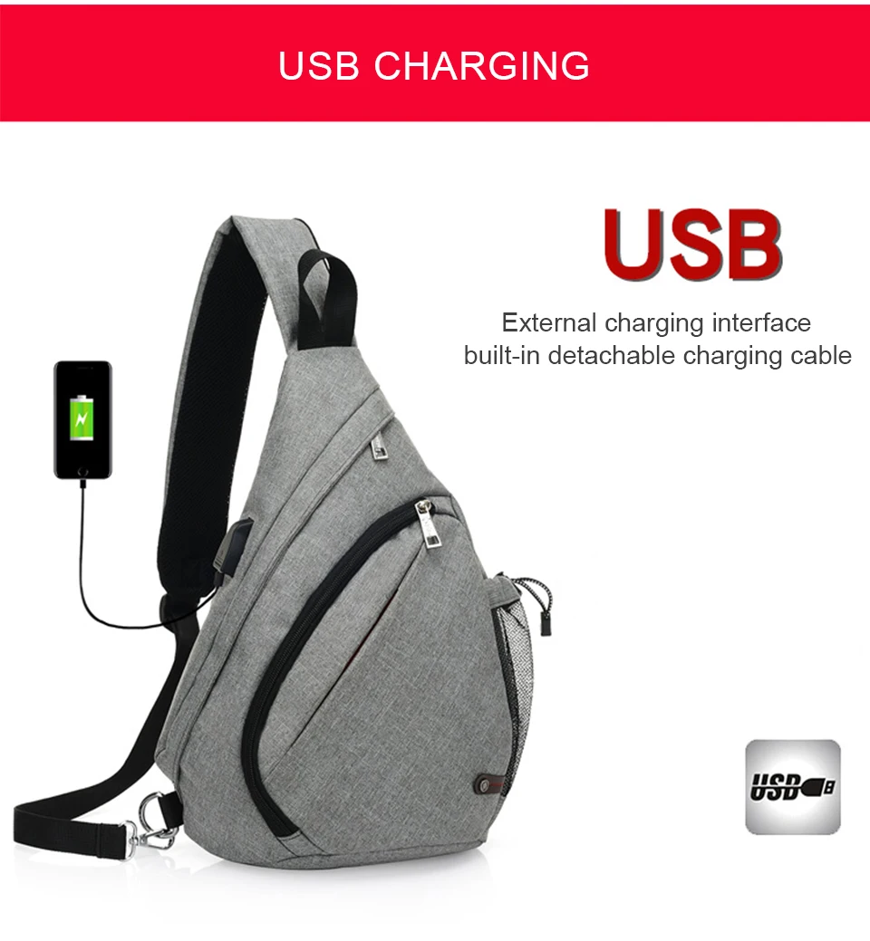 Mens Chest Bag Crossbody Shoulder Bags Women Bagpack Male Messenger Back Packs Cross Body USB Charging Business School Sac Bolsa (3)
