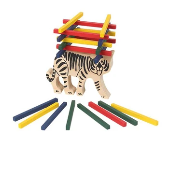 

Toy Wooden Tiger Color Rod Balance Beam Children 's Puzzle Educational Toys Children's Gift