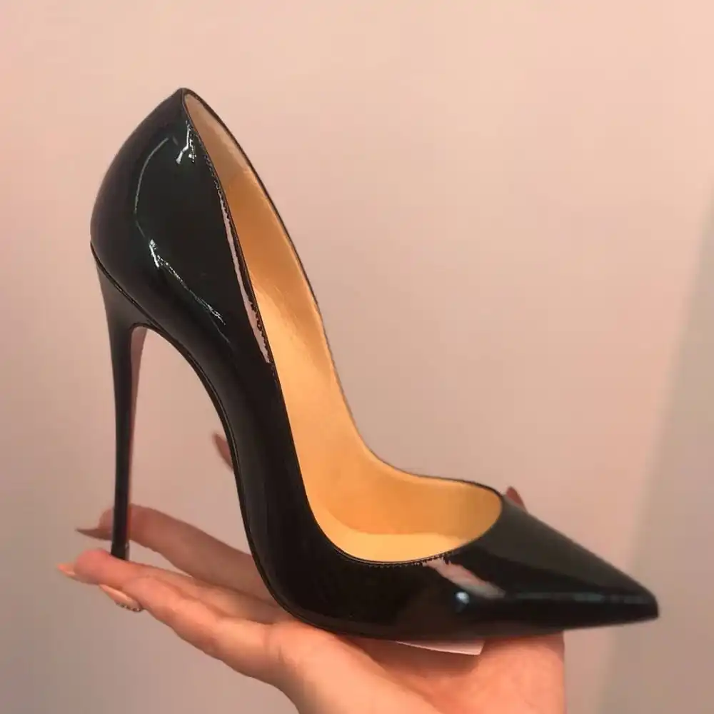 Tacones charol negro Clearance