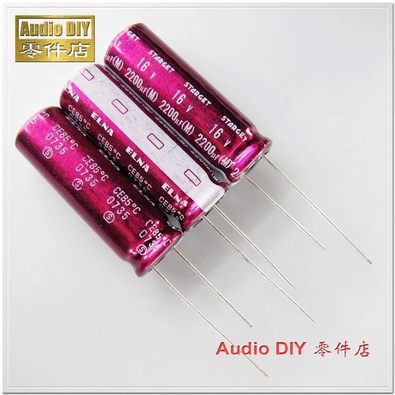 

10pcs ELNA Purple Red Robe STARGET 2200uF 16V2200uf Audio Electrolytic Capacitor