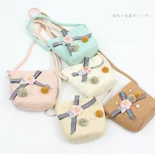 Детская Соломенная пляжная сумка США забавная сумка-мессенджер детская плечевая Сумка Кошелек для монет