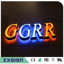 Заводской магазин уличная реклама акриловый с подсветкой вывески, двойной свет буквы знаки