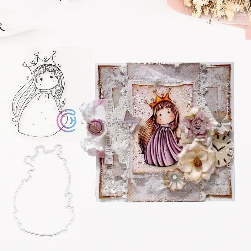 

Transparent Rubber Silicone Clear Stamps and metal cutting dies for Tampons Seal Card Making Diy girl