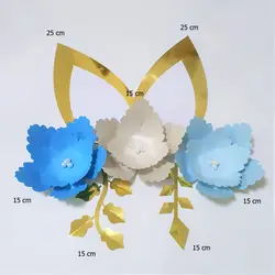 Кардсток DIY легко бумага цветы с ушками набор листьев Детские стены цветок Декор Душ день рождения деко видео учебники