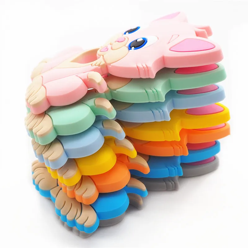 Chengkai 10 шт. Силиконовый грызунок с котом DIY Baby Shower Жевательная Подвеска для