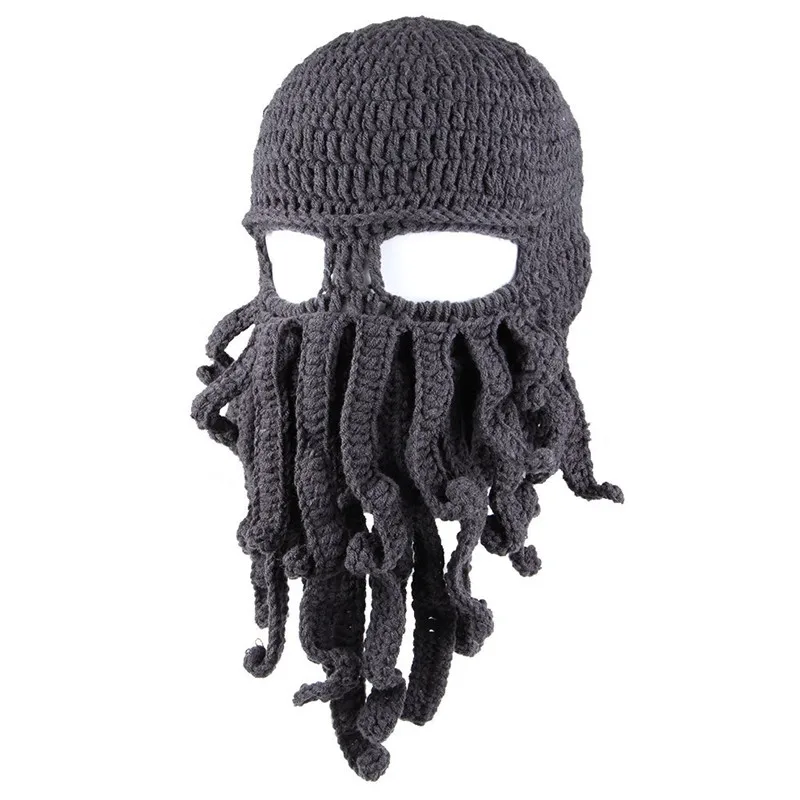 BomHCS забавные щупальца Осьминог Beanie ручной работы вязаная маска для катания на лыжах шапка подарок
