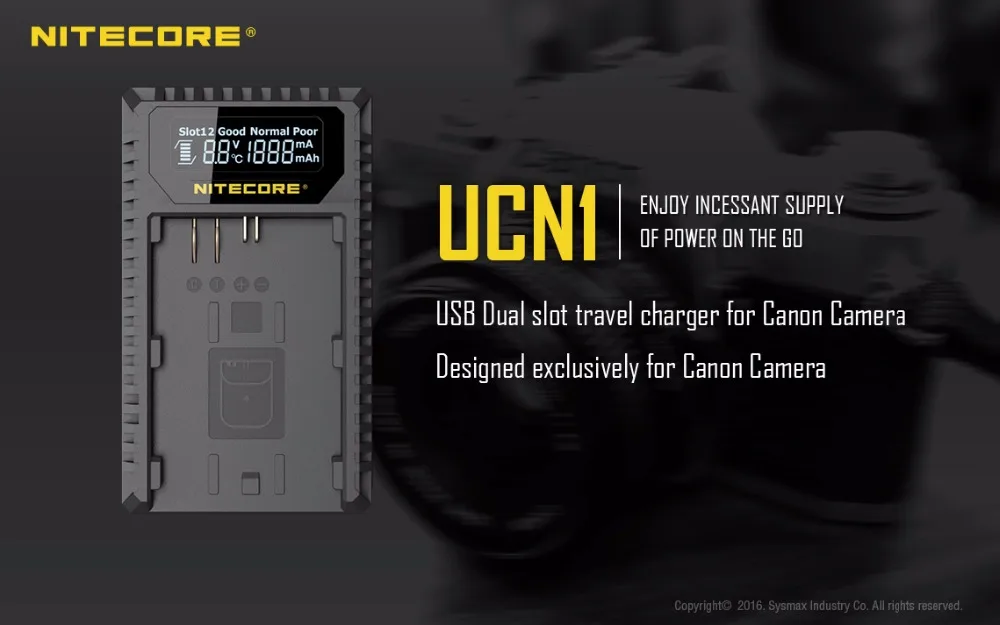 Nitecore ucn1 цифровой USB Зарядное устройство для Canon EOS LP-E6 lp-e6n и LP-E8 Батареи для Canon 6D 7D 5ds 60D Камера аккумулятор Зарядное устройство