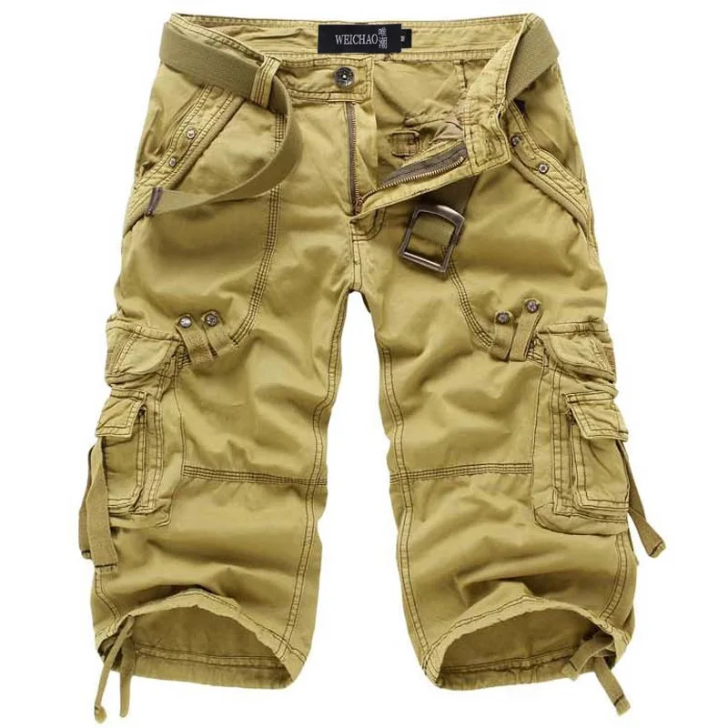 Summer Men's Army Military Work Short Casual bermuda Loose Cargo Shorts Men Fashion Overall Military Short Trousers