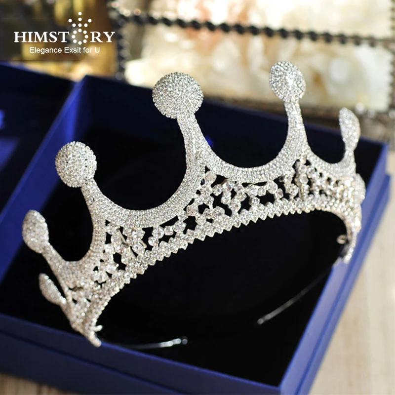 

Himstory Big Size Sparking Wedding Tiaras Crowns Headbands Pageant Crystal Women Headband Jewelry Bridal Hair Accessories