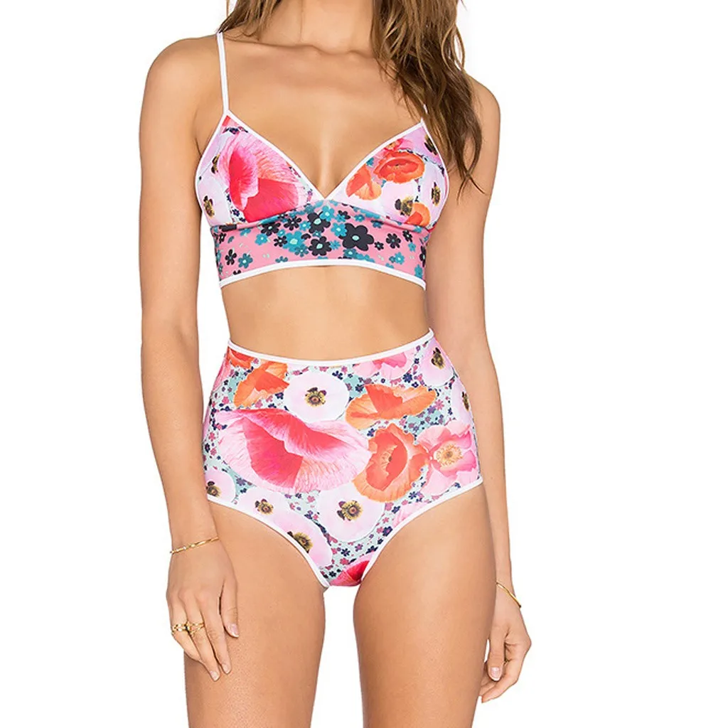 swimsuit Women's split swimsuit printed swimsuit beachwear swimsuit women's swimming suit maillot de bain femme 2019 bikinis