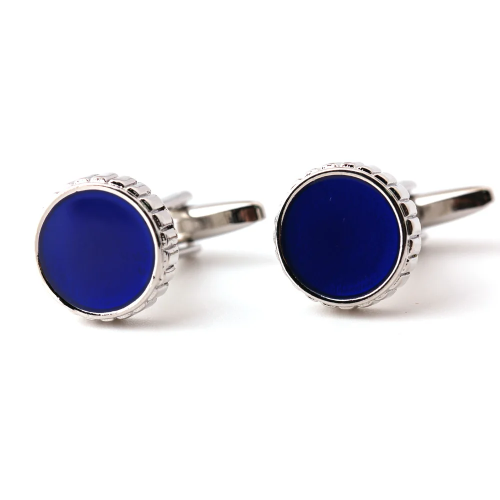 Buy Mdiger Cufflinks New Cuff Button Round Blue HOT