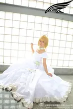 Anime Sakura Cosplay Tsubasa Reservoir Chronicle Cosplay vestido blanco con el cuello accesorio
