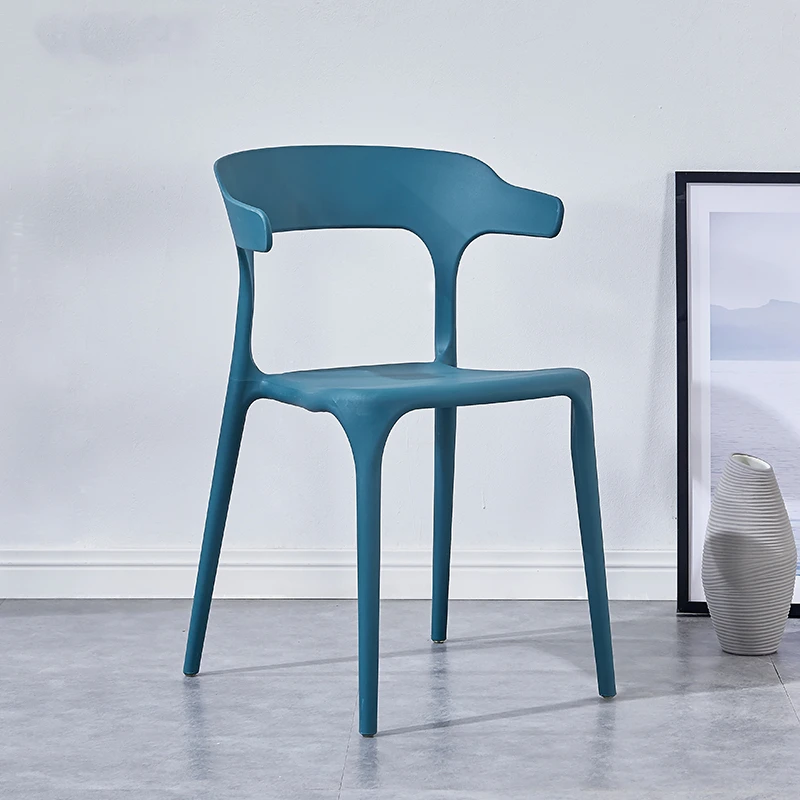 

Modern Simple Plastic Chair Household Dining Chair Scandinavian Leisure Creative Small Chair Lazy Back Stand Net Red