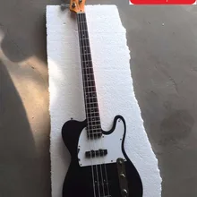 Фабрика на заказ Ссылка tele Бас гитара 4 струны с черным пикгурде и белый Связывание музыкальный инструмент магазин
