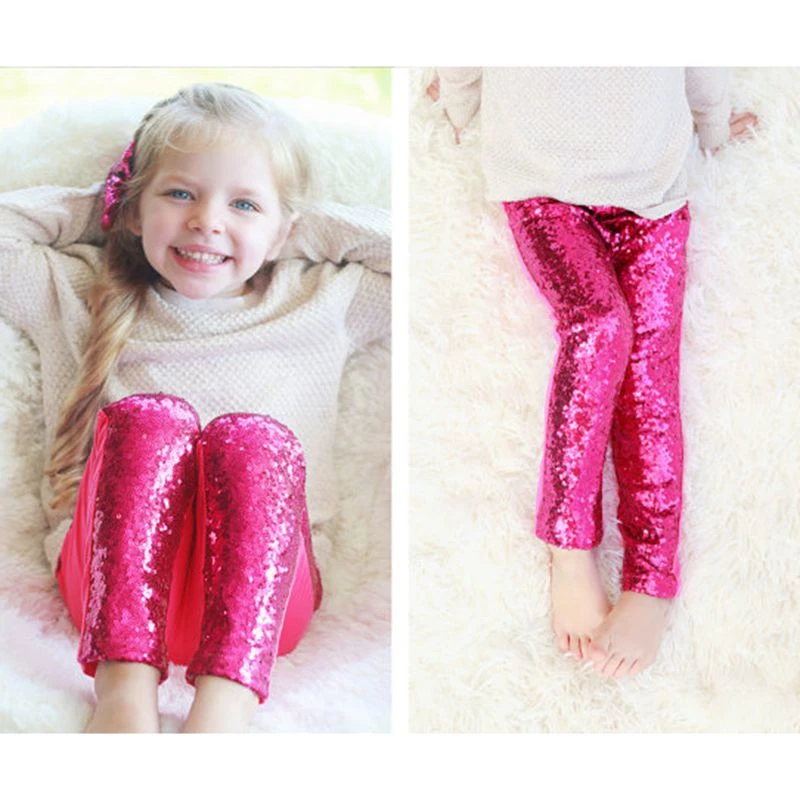 Hot pink sequin pants Clearance