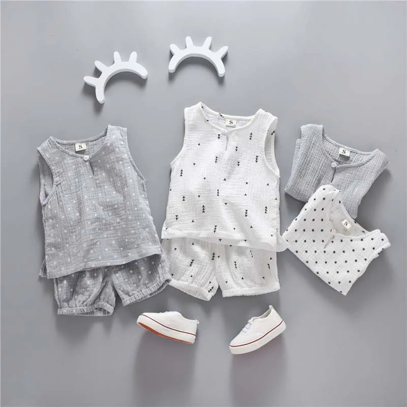 Summer 2019 Cotton Little Girls Clothes Kids Suit Vetement Enfant Fille Tracksuit Boys Children Clothing Baby Girl Set | Детская одежда