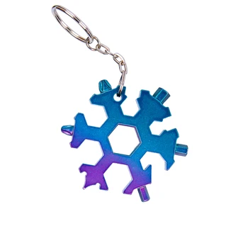 

Multifunction Snowflake Repair Hand Tool Hex Screwdriver Bottle Opener Wrench with Keychain