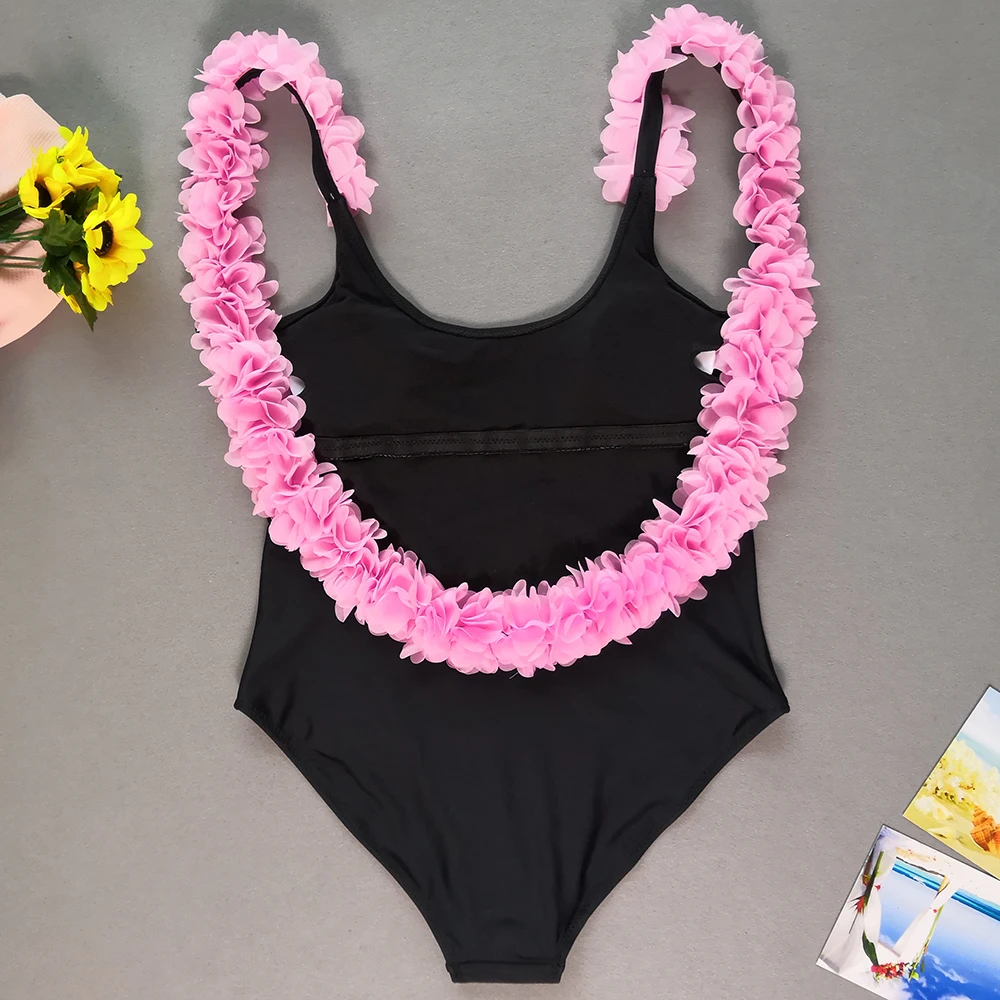 Imayio, женский купальник,, сдельный купальник, 3D цветы, купальные костюмы, сексуальные, с оборками, flone, пляжная одежда, одноцветные купальники