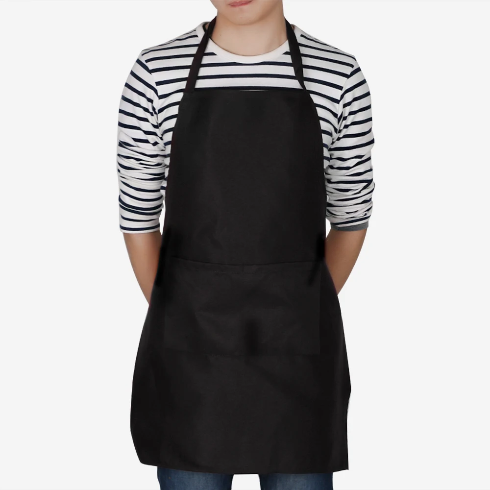 

1PC Catering Plain Apron With Pockets Butcher Craft Baking Chefs Kitchen Cooking BBQ Anti-Fouling Useful Kitchen Accessories