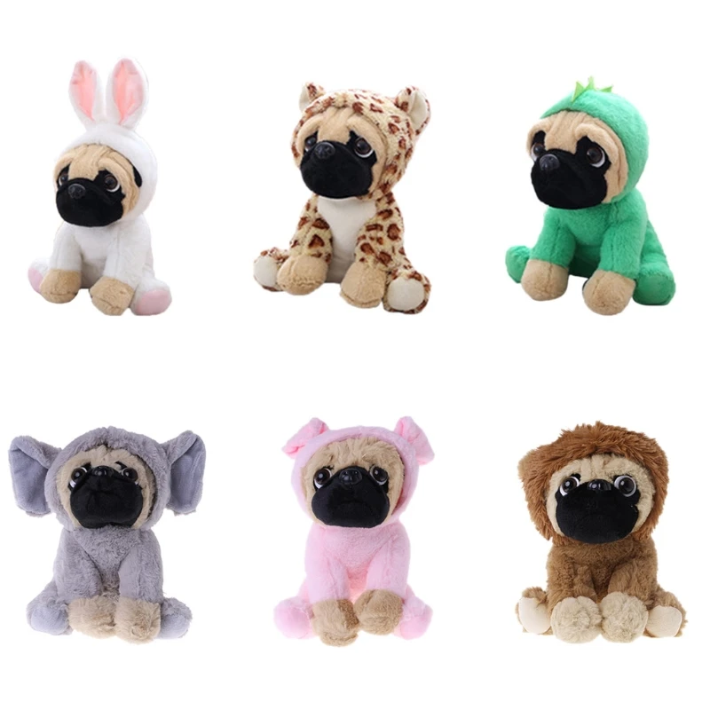 

The Shar Pei turned dog doll plush toy hat dog doll simulation belldog Pug Stuffed animals Toys For Children gift